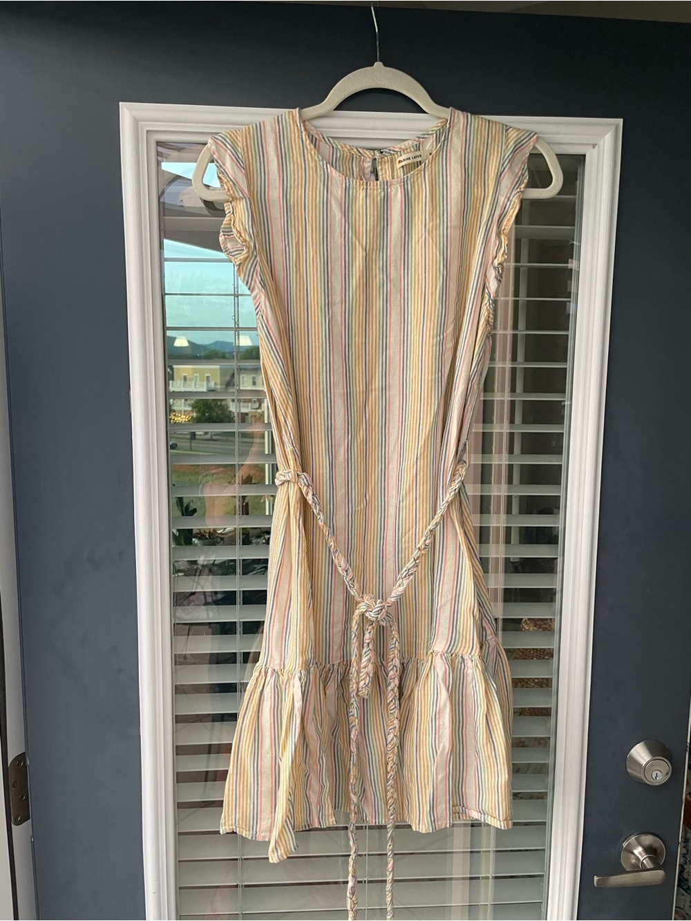 Marine Layer Pastel Multi-Striped Tie-Waist Sundress Size Medium